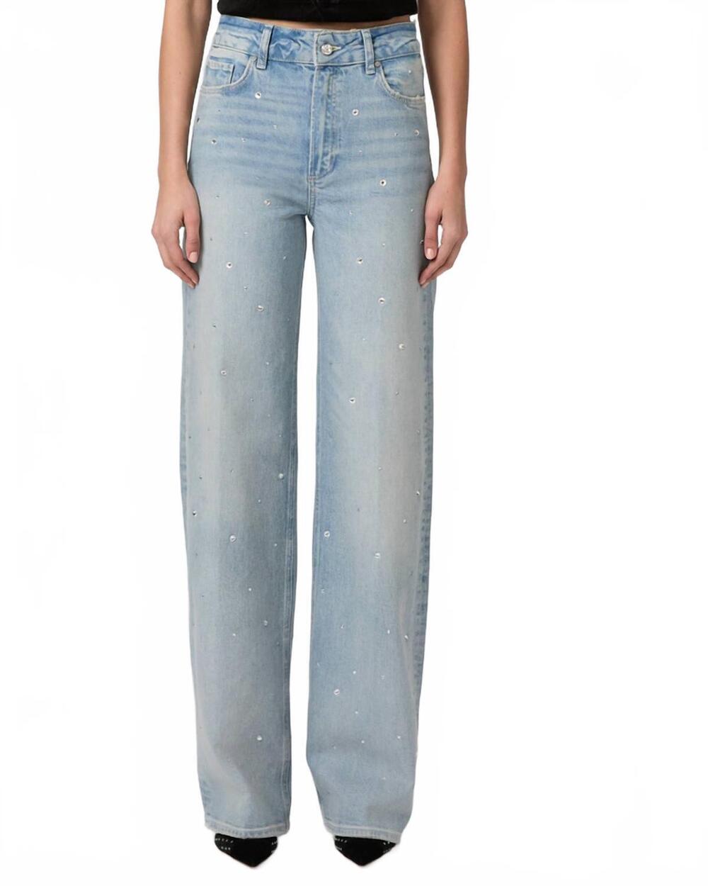 NEW PAIGE sasha eza embellished jean in denim